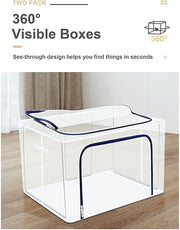 Foldable Transparent Storage Bags for Clothes (110L)