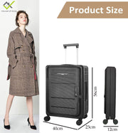 20 Inch Bauble Collapsible Suitcase Foldable Travel with Wheel