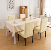 Stretchy Universal Camellia Jacquard Waterproof Chair Cover (Beige)