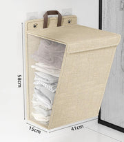 Wall Mounted Laundry Basket-Beige
