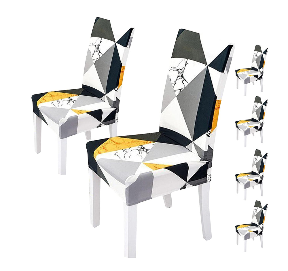 Elastic Chair Cover (Yellow Black Prism)