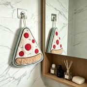 Pizza Bread Shaped Hanging Towels Set of 2 (Pizza/Bread)