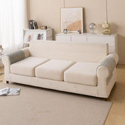 Printed Sofa Cover for Indian Sofa Set Quilted, Washable & Durable (Grey Garland)
