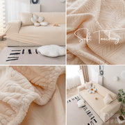 Universal Jacquard Fabric Sofa Cover- Beige