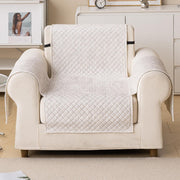 Quilted Printed Sofa Cover for Indian Sofa Set – Washable (Beige Stem)