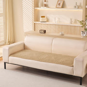 Sofa Covers Mat Velvet Herringbone Chenille Fabric (Brown)