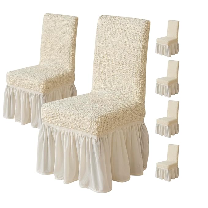Italian Pattern 450 GSM Chair Cover (Cream)