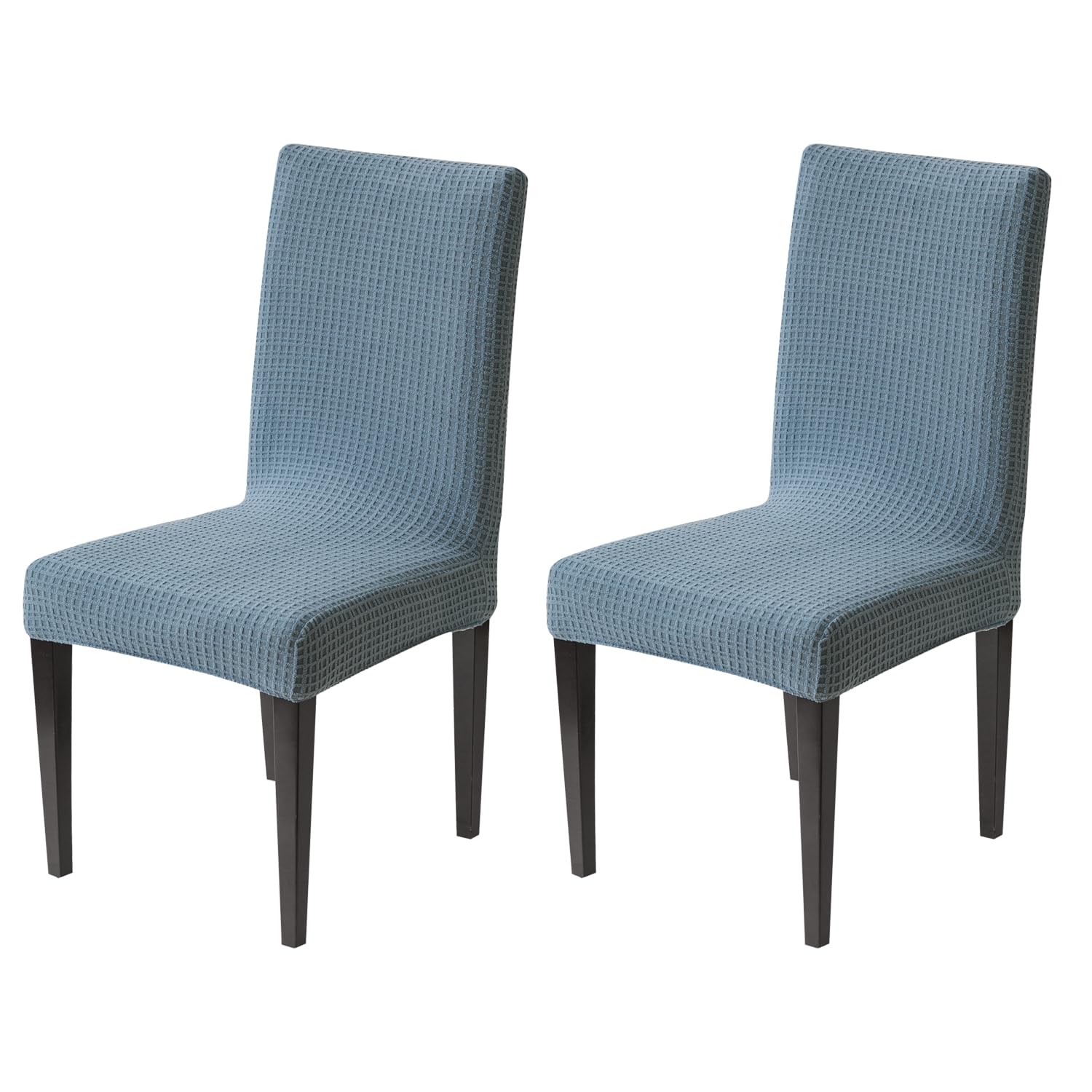 Decorative Dining Chair Cover – 220 GSM Stretch Jacquard Fabric (Light Blue)