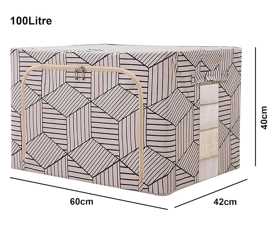 Clothing Storage Box with Steel Frame Support