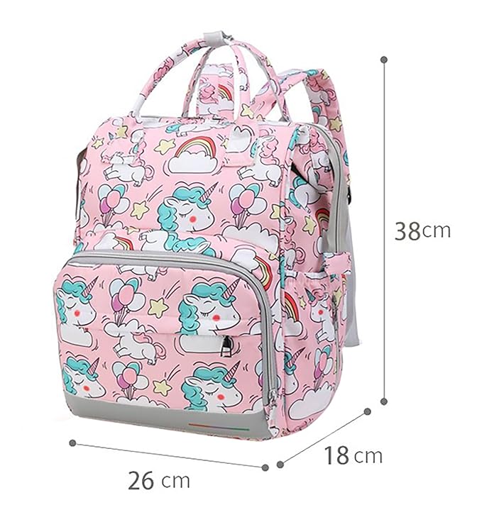 Baby Diaper Bag Maternity Backpack (Unicorn Printed)
