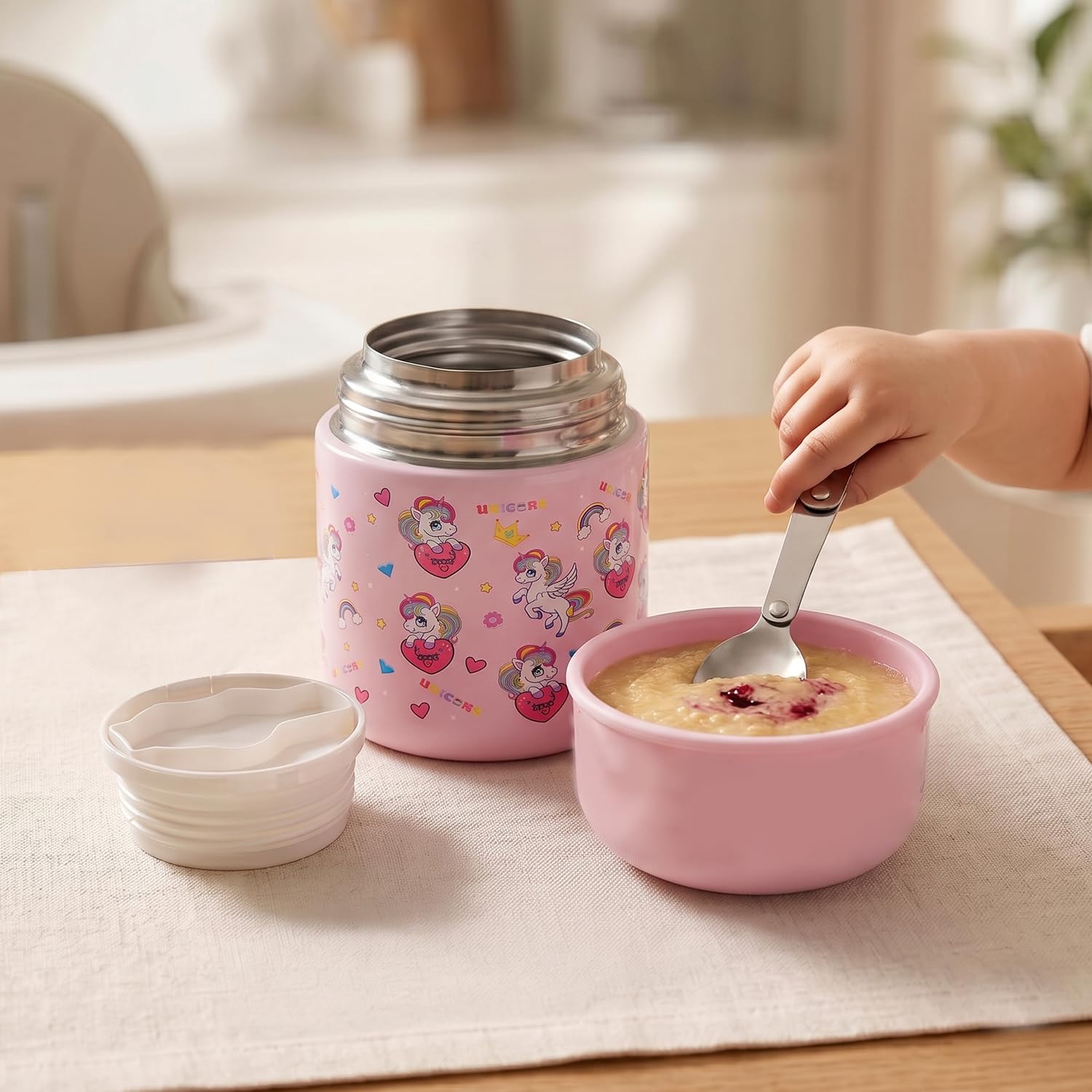 304 Stainless Steel Baby Feeding Bowl with Spoon 300ml