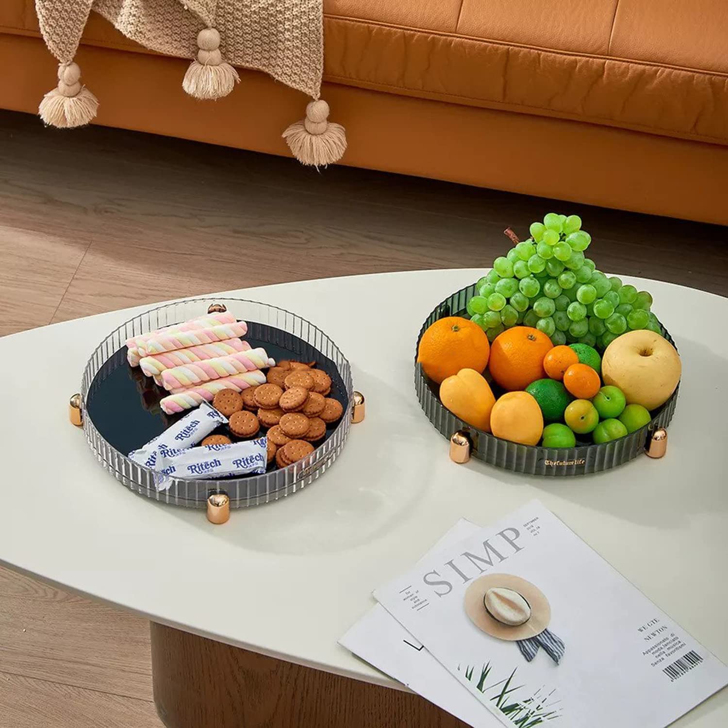 Rotating Storage Spinner Kitchen Food Spices Rack (Grey)