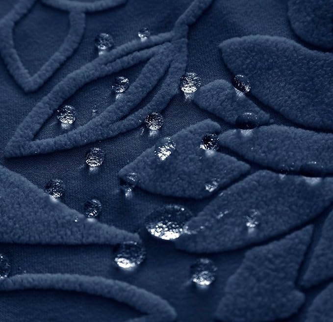 Universal Jacquard Waterproof Camellia Fabric Sofa Cover (Dark Blue)