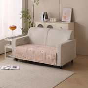 Reversible Printed Quilted Sofa Cover Mats for 1/2/3/4 Seater Sofa Cover- Beige Blush