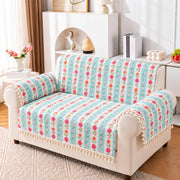 AAGAN Series 1 Seater Sofa Cover Set with Frill - Rimjhim