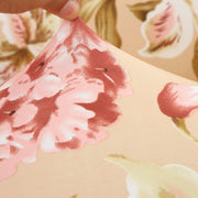 Printed Sofa Cover - Beige Flower Pink Green