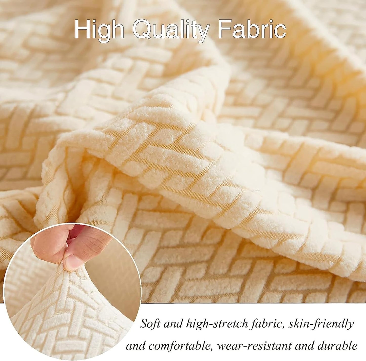Universal Polar Fleece Fabric Sofa Cover(White)