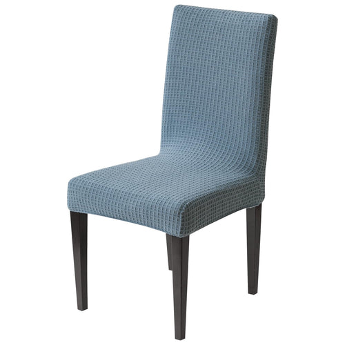 Decorative Dining Chair Cover – 220 GSM Stretch Jacquard Fabric (Light Blue)