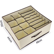 Foldable Storage Box Drawer Divider Organizer 16 Cells (Beige)
