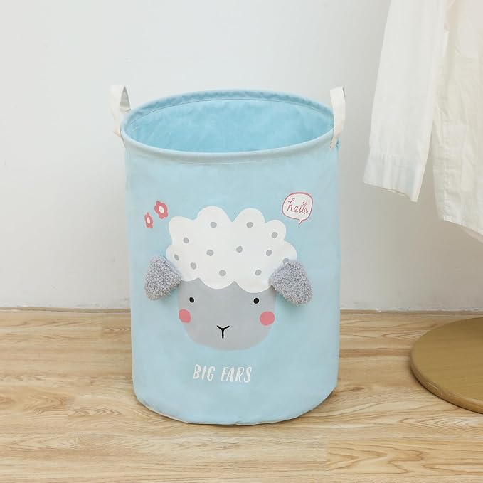 Round Laundry Basket Cute Cartoon Cloth Storage (Toys)