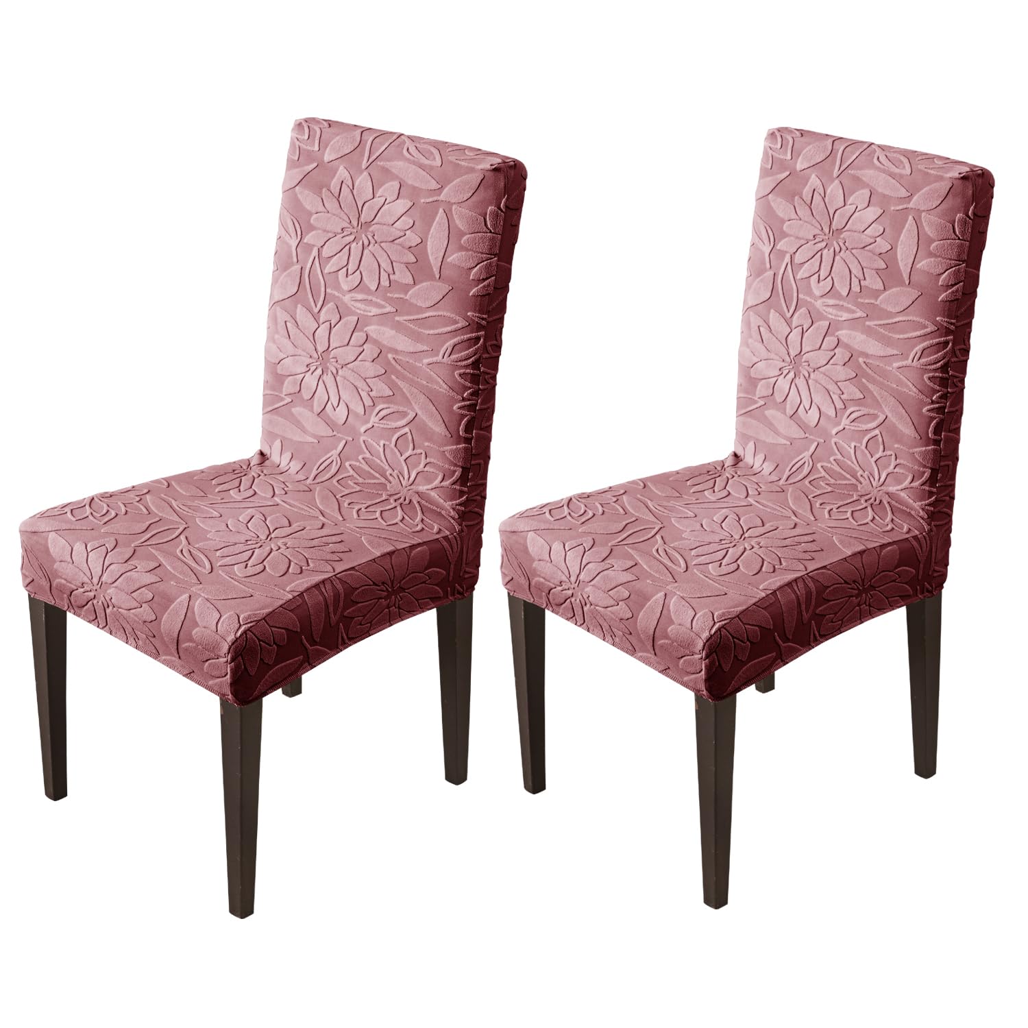 Stretchy Universal Camellia Jacquard Waterproof Chair Cover (Maroon)