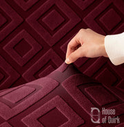 Jacquard Fabric Diamond Texture Sofa Cover 220 GSM (Maroon)
