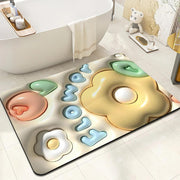 3D Shaped Bath Mat Absorbent Bath Mat Non-Slip