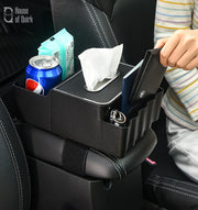 Car Multi-Functional Storage Paper Tissue Box (Black)