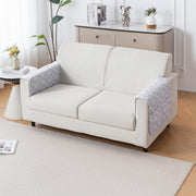 Printed Quilted Sofa Cover for 1/2/3/4 Seater Anti-Slip- Grey Canvas