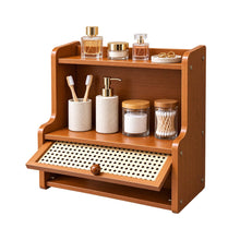 Bamboo Spice Rack Adjustable Multi-Layer - Brown
