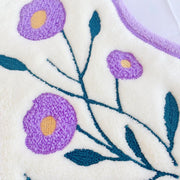 Tulip Flower Shaped Hanging Towels Set of 2 (Purple/Yellow)