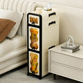 3-Layer Slim Rolling Storage Cabinet – Plastic Organizer (Cream/Black)