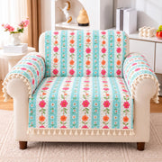 AAGAN Series 1 Seater Sofa Cover Set with Frill - Rimjhim