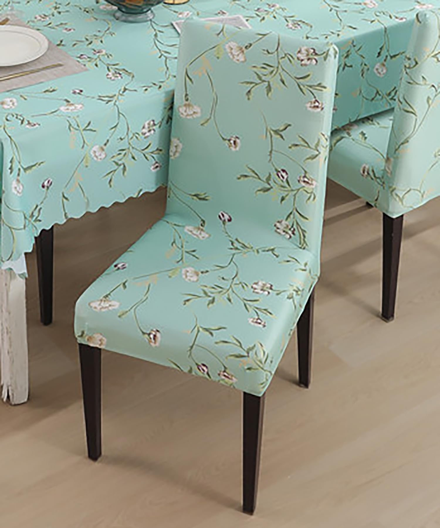 Elastic Chair Cover Stretch Removable Washable (Green Autumn)