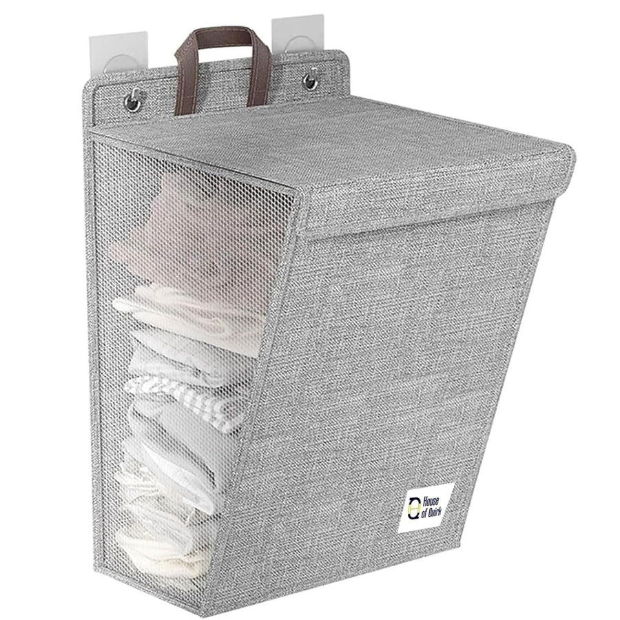 Wall Mounted Laundry Basket-Grey