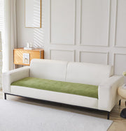 Herringbone Chenille Sofa Cover Set – 3 Pcs (2pc Armrest Covers 50x70cm + 1pc Seat Cover) Green)