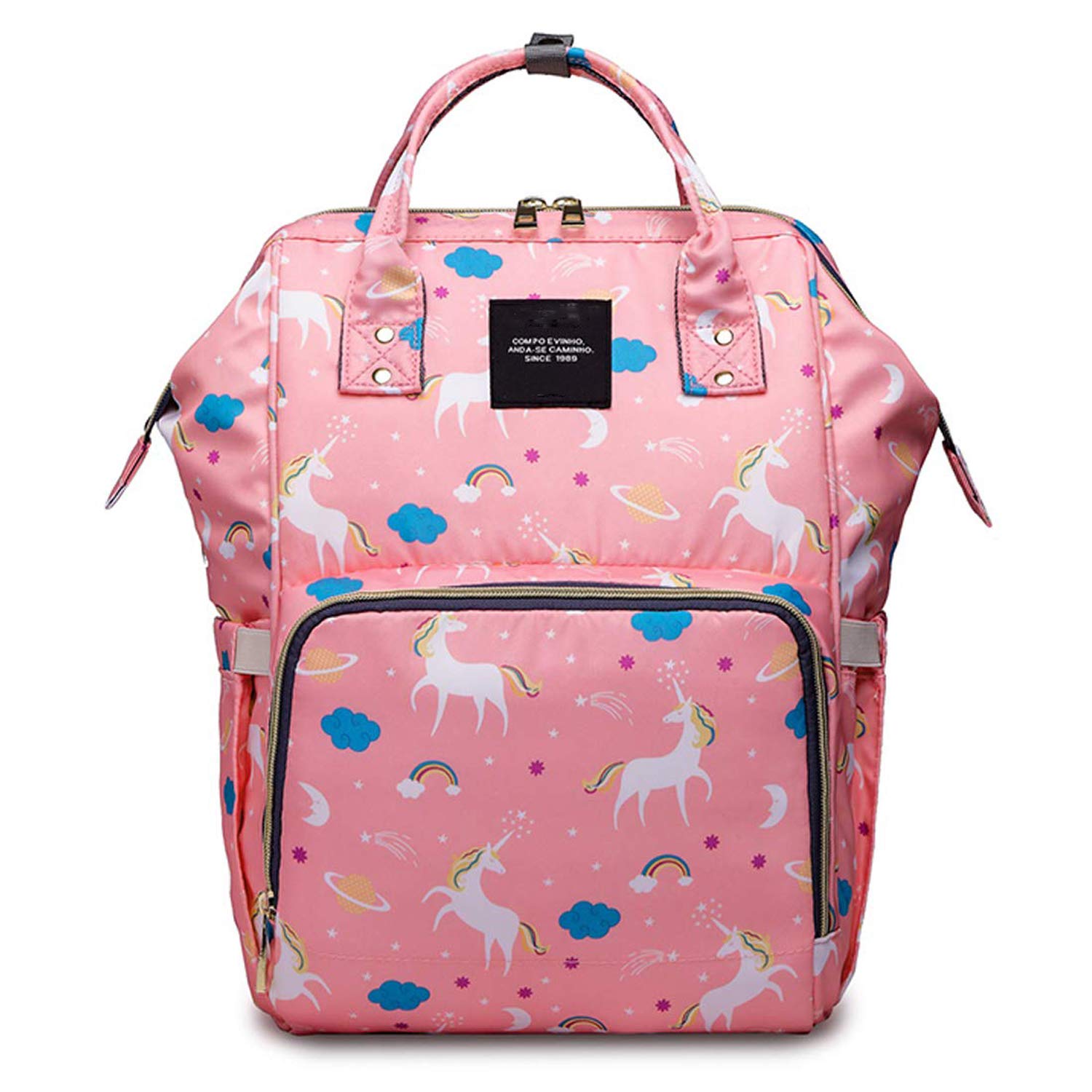Baby Diaper Bag Maternity Backpack (Unicorn Printed)
