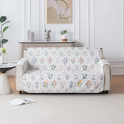 Mughal Series Anti-Slip Sofa Cover Mat with Pocket – Polyester Couch Protector(Baghe Bahar)