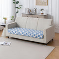 Printed Quilted Sofa Cover for 1/2/3/4 Seater Anti-Slip- Indigo Motif