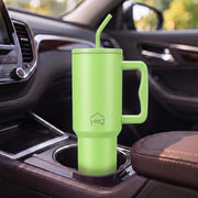 Stainless Steel Vacuum Tumbler with Straw and Lid & Handle - (1200 ML) (Solid colors)