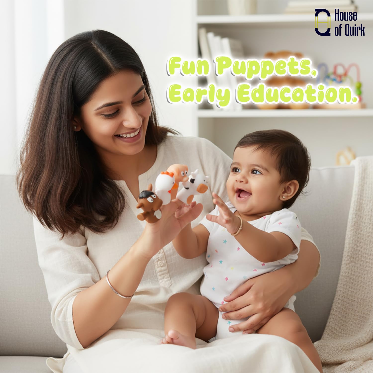 5-Piece Themed Finger Puppets Educational Kids Toy