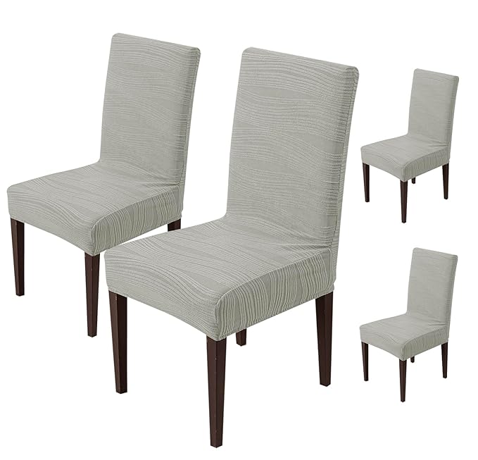 Stretchy Universal Jacquard Waterproof Chair Cover (Light Grey)