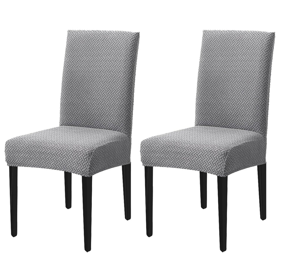 Elastic Jacquard Chair Cover Stretch Removable (Dark Grey)