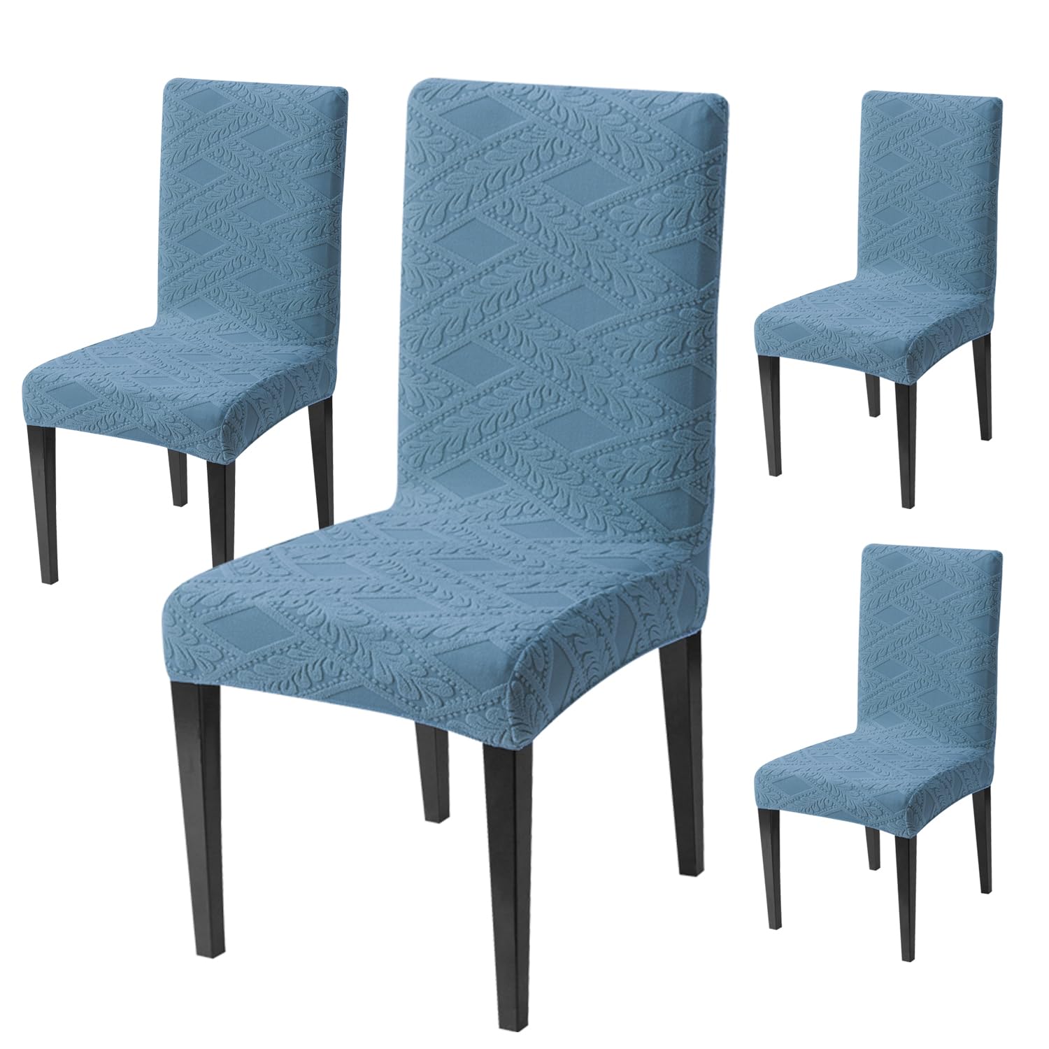 Stretchable Jacquard Chair Cover – 220 GSM-Light Blue