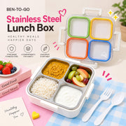 Ben-to-GO 304 Stainless Steel Lunch Box 4 Grid
