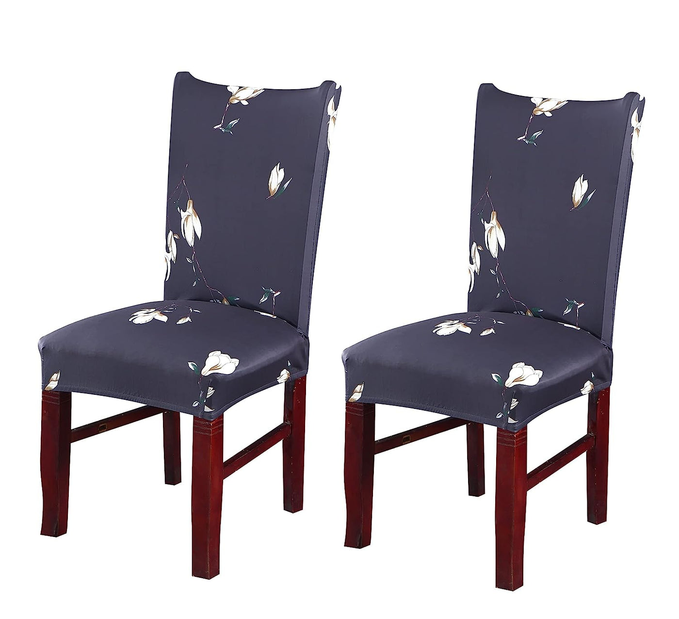 Printed Chair Cover-(Brown Cream Leaf)