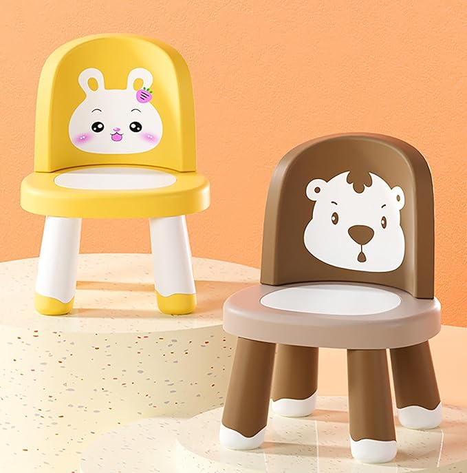 Detachable Baby Chair - Adjustable Plastic Backrest Chair & Stool for Toddlers