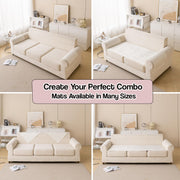 Printed Sofa Cover for Indian Sofa Set Quilted, Washable & Durable (Snowflake)