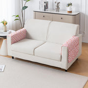 Printed Quilted Sofa Cover for 1/2/3/4 Seater Anti-Slip-Peach Blush