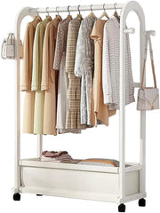 Portable Wooden Garment Rack Free-Standing Armoire-70 CM